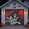 Grim Reaper Skull & Red Eyes | Halloween Garage Door Banner Cover