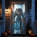 Werewolf Wolf Monster 3D Illusion Banner Halloween Door Cover
