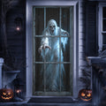 Halloween Door Cover 3D Ghost Window Reaching Skeleton Illusion Door